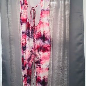 Cotton candy color jump suit romper